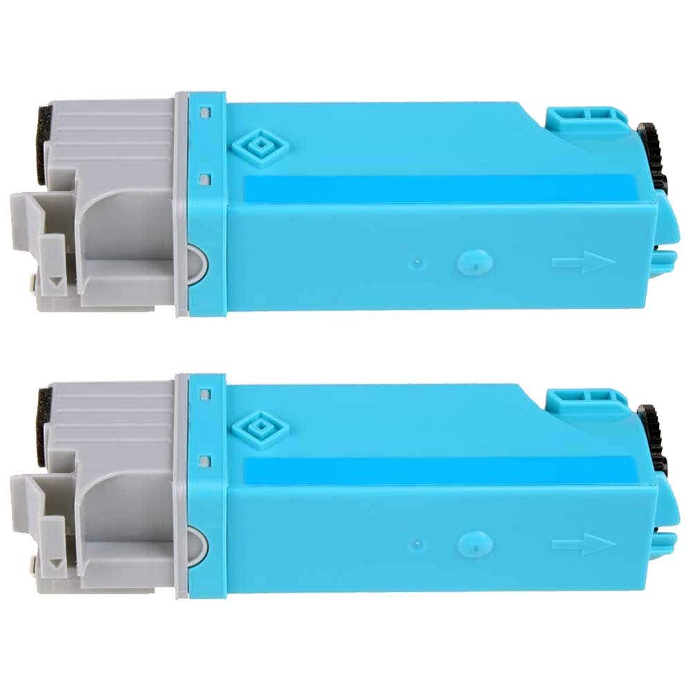 Dell 330-1437 (T107C) Cyan High-Yield Compatible Toner Cartridge Twin Pack